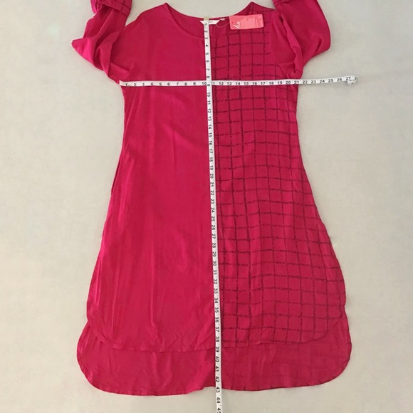 Max Pink with Grey 100% Rayon Kurta, XL - Picture 16 of 16